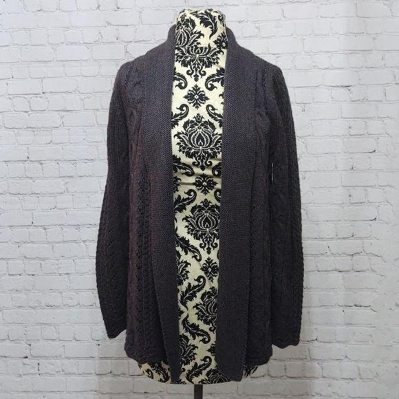 Dress Barn Sweaters - Dressbarn Size Medium Open-Front Cable Knit Cardigan